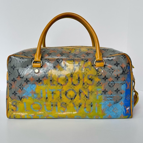 Louis Vuitton Limited Edition Richard Prince Jaune Defile Weekender PM Pulp Bag - Picture 2 of 16